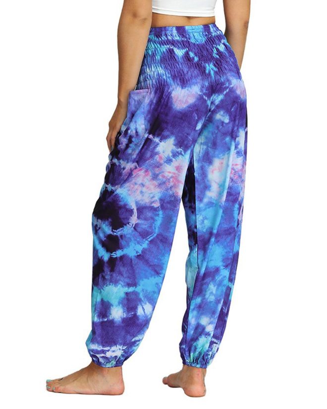 Azura Exchange Tie-Dye Casual Harem Pants – L