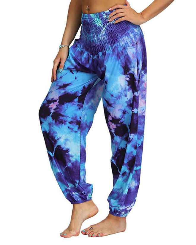 Azura Exchange Tie-Dye Casual Harem Pants – L