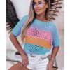 Azura Exchange Colorblock Striped Knitted Top – L