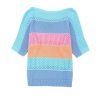 Azura Exchange Colorblock Striped Knitted Top – L