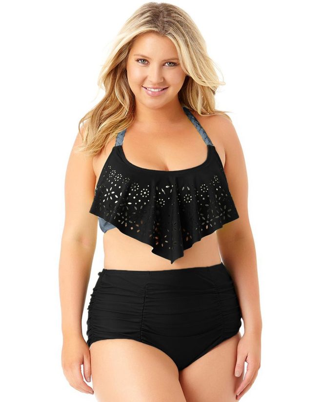 Azura Exchange Allure Juniors Plus Size Flounce Swimwear – 2X