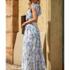 Azura Exchange Floral Ruffled Crop Top and Maxi Skirt Set – 2XL