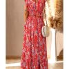 Azura Exchange Floral Ruffled Crop Top and Maxi Skirt Set – 2XL