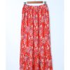 Azura Exchange Floral Ruffled Crop Top and Maxi Skirt Set – 2XL