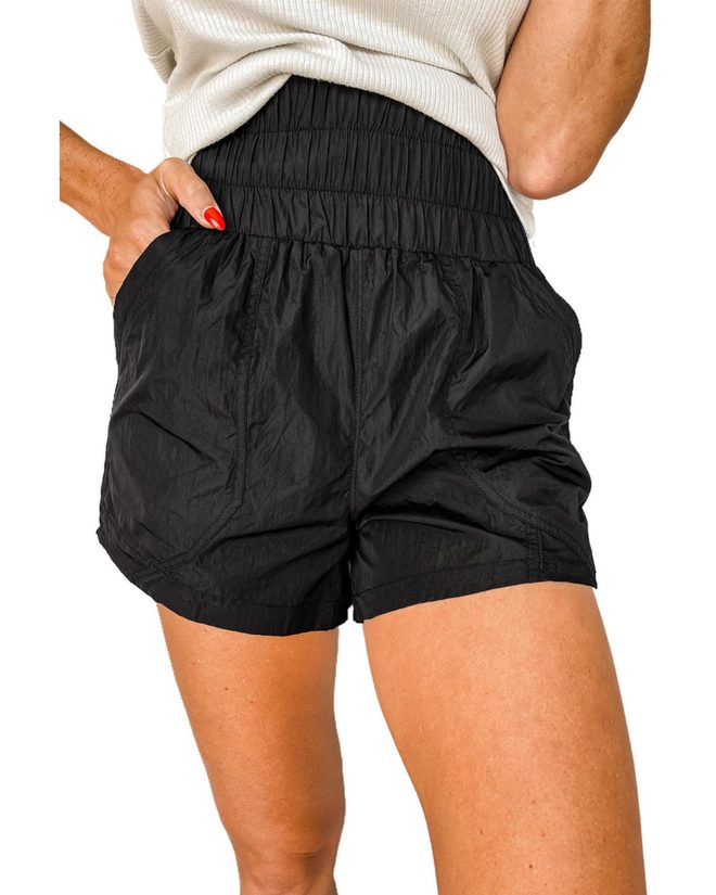 Azura Exchange Elastic High Waist Side Pockets Shorts – L