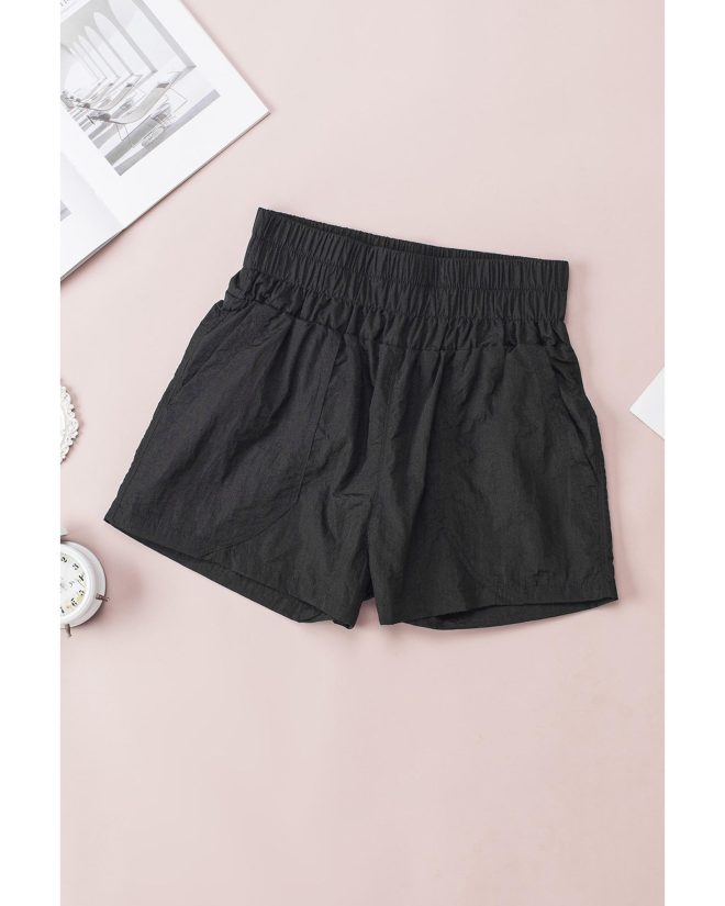 Azura Exchange Elastic High Waist Side Pockets Shorts – L