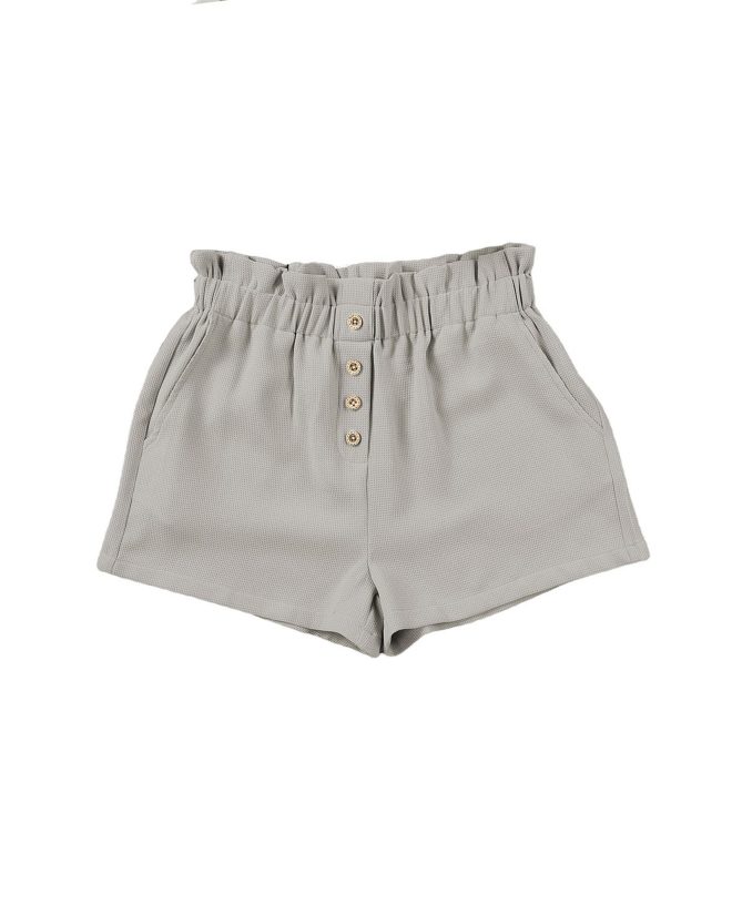 Azura Exchange Linen Mix Paper Bag Shorts – L