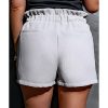 Azura Exchange Linen Mix Paper Bag Shorts – L