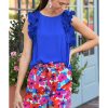 Azura Exchange Belted Floral Print Shorts – 10 US