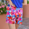 Azura Exchange Belted Floral Print Shorts – 10 US