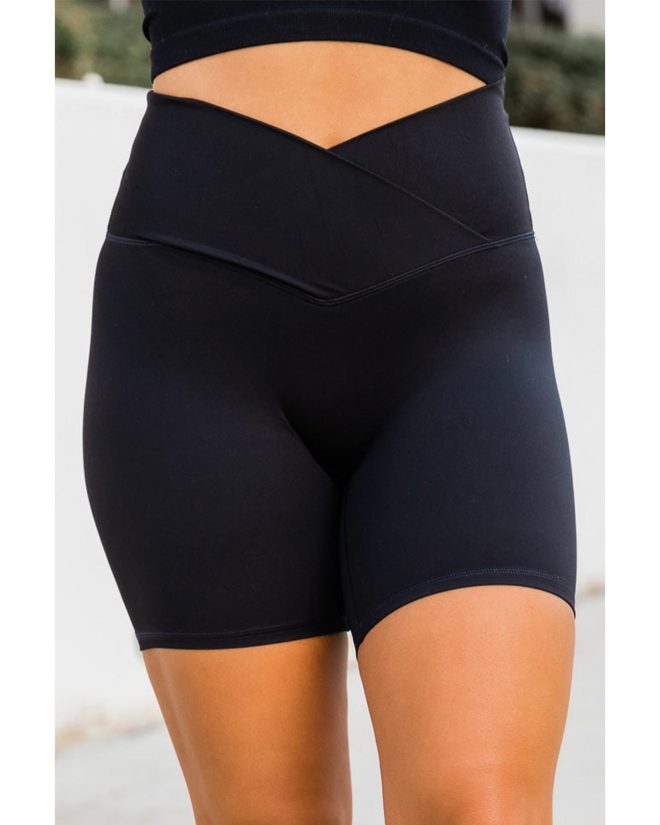 Azura Exchange V-Waistband Yoga Shorts – L