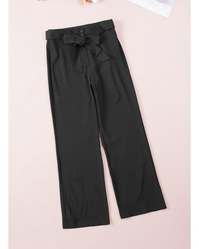 Azura Exchange Front Tie Flared Pants – L