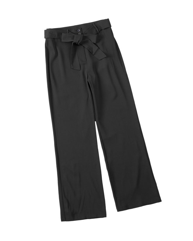 Azura Exchange Front Tie Flared Pants – L