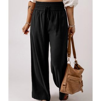 Azura Exchange Casual Wide Leg Pants with Drawstring Elastic Waist