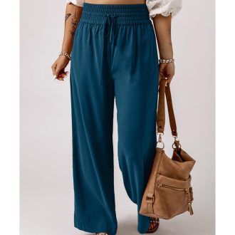 Azura Exchange Drawstring Elastic Waist Wide Leg Pants