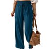 Azura Exchange Drawstring Elastic Waist Wide Leg Pants – L