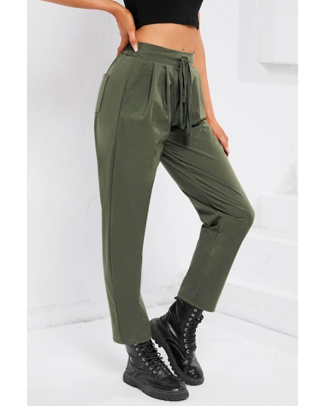 Azura Exchange Elastic Drawstring Waist Pants – L