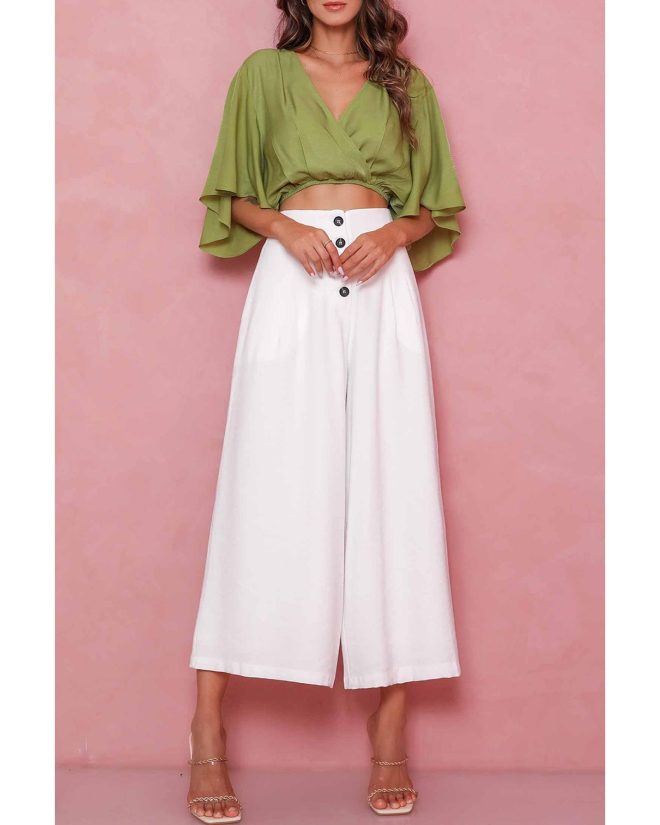 Azura Exchange Cropped Wide Leg Pants – 14 US