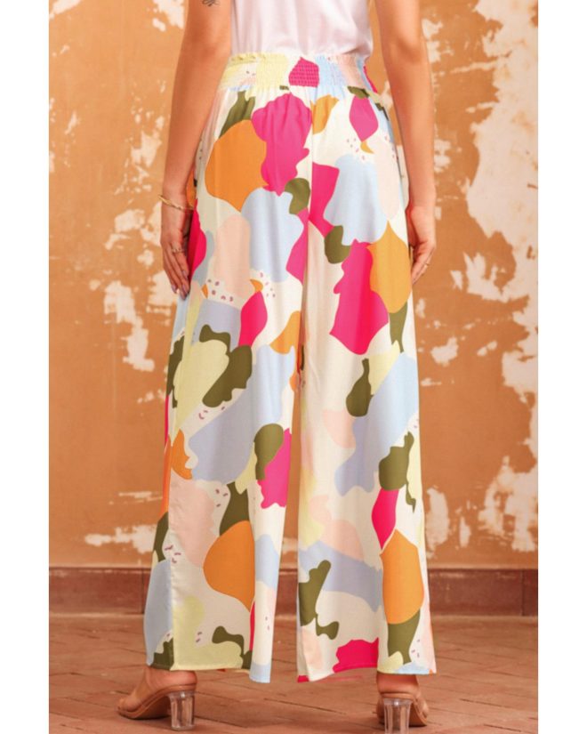 Azura Exchange Color Palette Print Wide Leg Pants – L