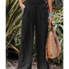 Azura Exchange Wide Leg Smocked Waistband Pants – L