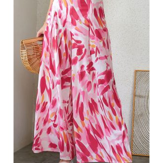 Azura Exchange Abstract Floral Print Wide Leg Pants