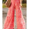 Azura Exchange Floral Print Wide Leg Pants – L