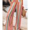 Azura Exchange Striped Smocked High Waist Wide Leg Pants – L