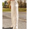 Azura Exchange Elastic Linen Drawstring Waist Pants – L