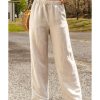 Azura Exchange Elastic Linen Drawstring Waist Pants – L