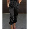 Azura Exchange Pocketed Satin Drawstring Pants – S