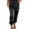 Azura Exchange Pocketed Satin Drawstring Pants – S