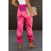 Azura Exchange Drawstring Satin Pants with Elastic Waist and Pockets – L