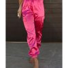 Azura Exchange Drawstring Satin Pants with Elastic Waist and Pockets – L