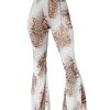 Azura Exchange Vintage Print High Waist Bell Pants – L