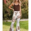 Azura Exchange Vintage Print High Waist Bell Pants – L