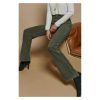 Azura Exchange Green High Waist Square Pockets Corduroy Pants – L