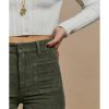 Azura Exchange Green High Waist Square Pockets Corduroy Pants – L