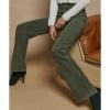 Azura Exchange Green High Waist Square Pockets Corduroy Pants – L