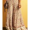 Azura Exchange Boho Floral Patchwork Wide Leg Pants – L