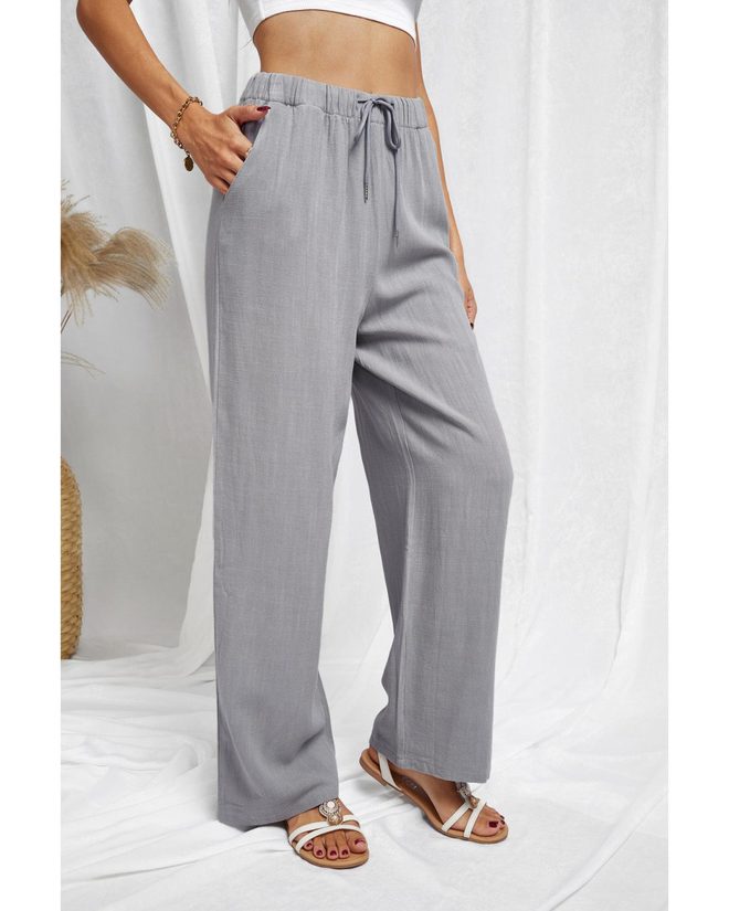 Azura Exchange Drawstring Wide Leg Pants – M