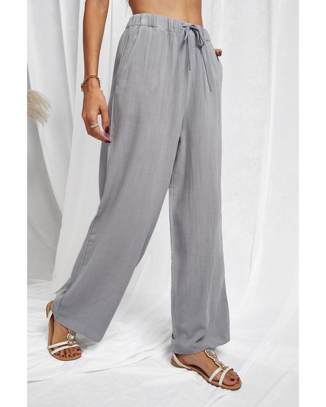 Azura Exchange Drawstring Wide Leg Pants – M