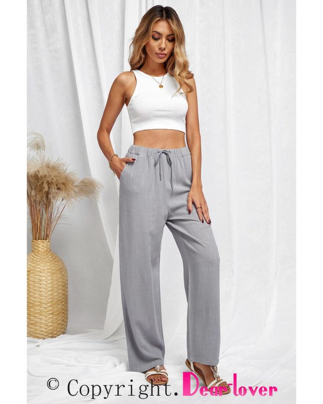 Azura Exchange Drawstring Wide Leg Pants – M