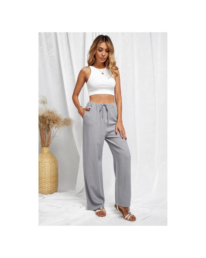 Azura Exchange Drawstring Wide Leg Pants – M