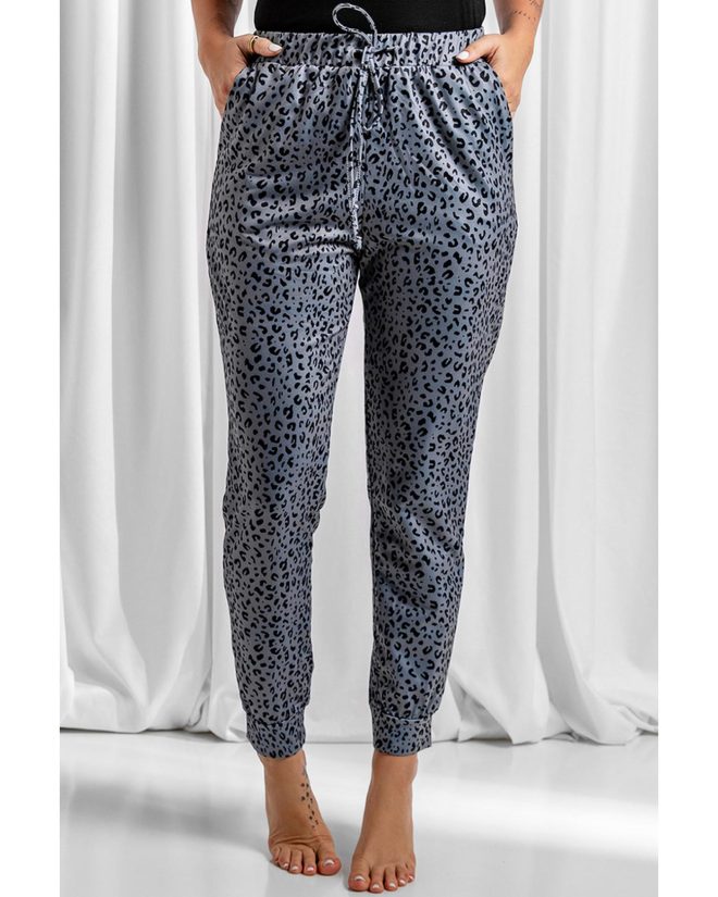 Azura Exchange Leopard Print Joggers – L