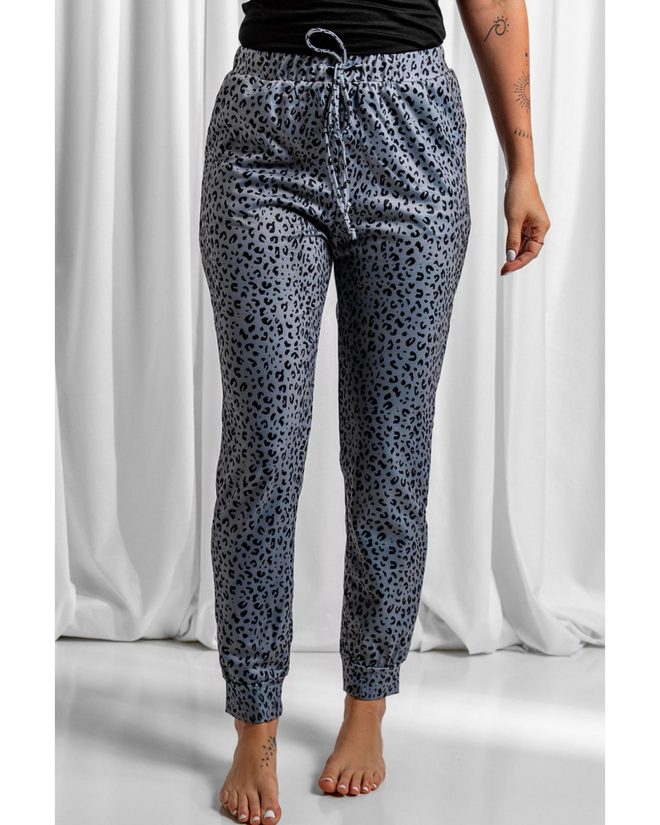 Azura Exchange Leopard Print Joggers – L