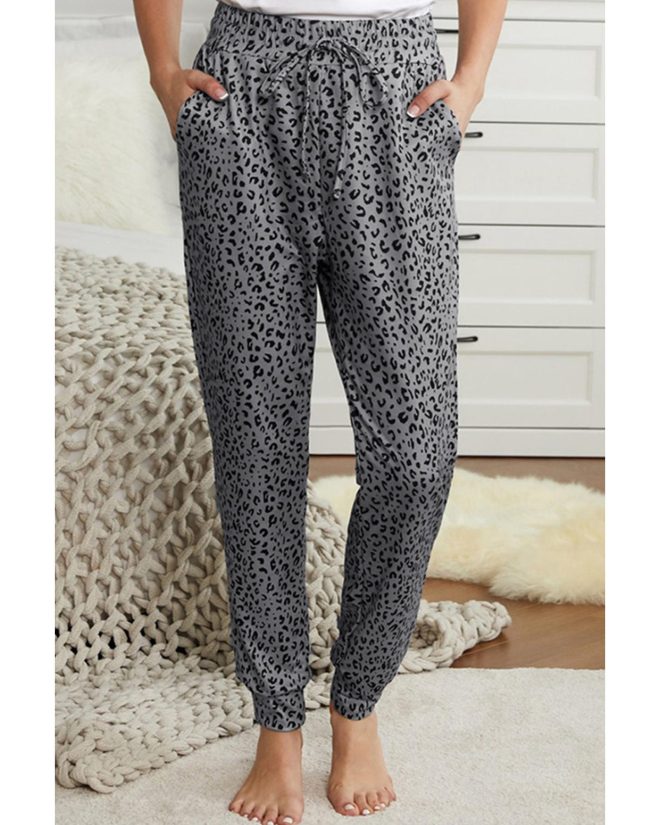 Azura Exchange Leopard Print Joggers – L