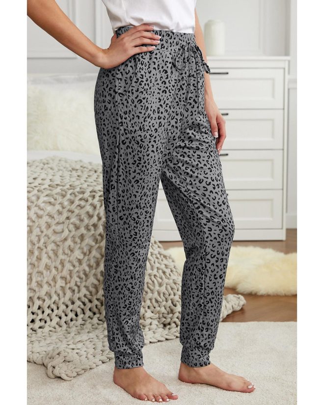 Azura Exchange Leopard Print Joggers – L