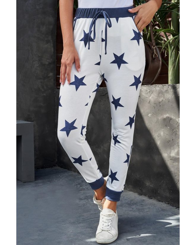 Azura Exchange Star Printed Joggers – L