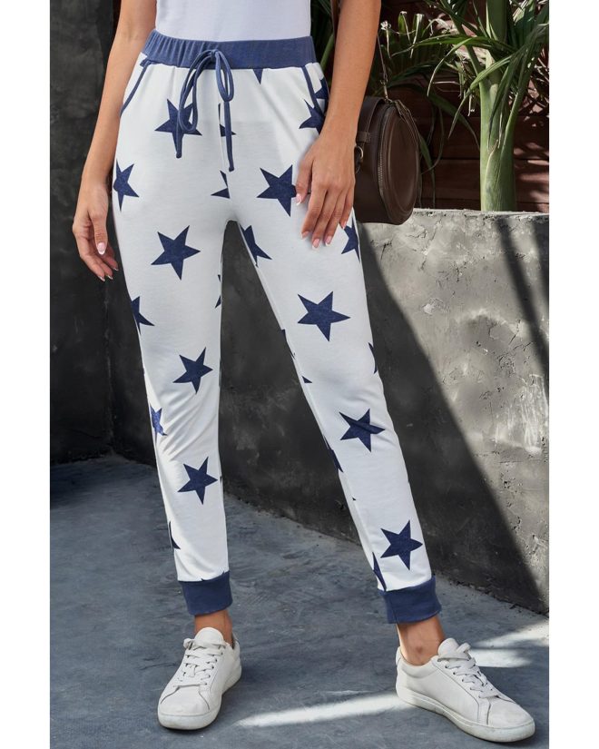 Azura Exchange Star Printed Joggers – L