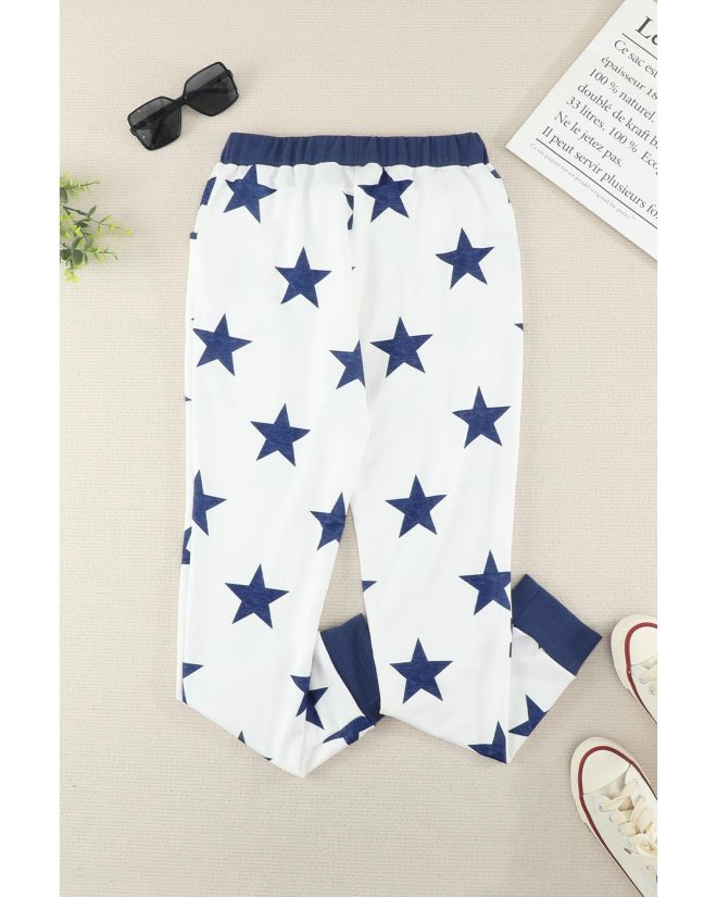 Azura Exchange Star Printed Joggers – L